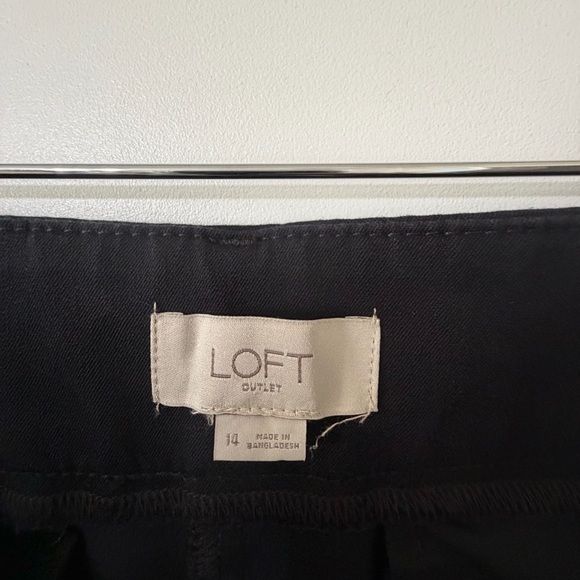 Loft Outlet Black Curvy Skinny Ankle Pants Size 14 - Picture 4 of 11